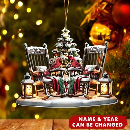 Weihnachten im Himmel – Personalisiertes 1-lagiges Acryl-Ornament